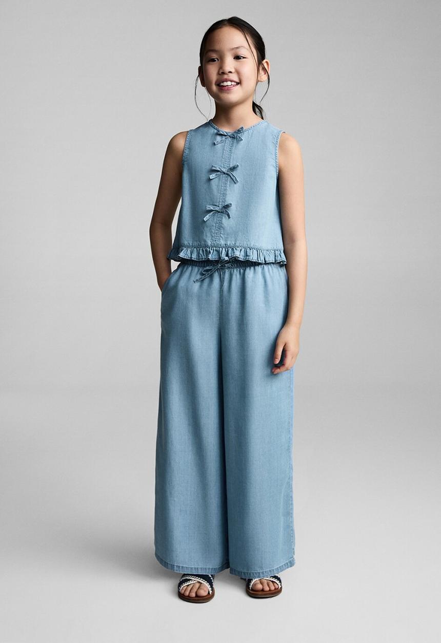 MANGO - Trousers elsa - open blue