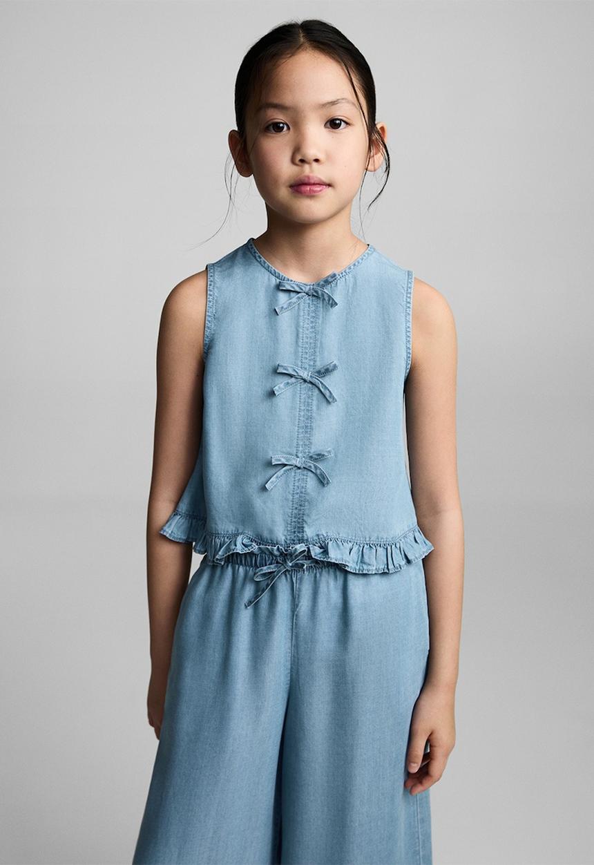 MANGO - Trousers elsa - open blue