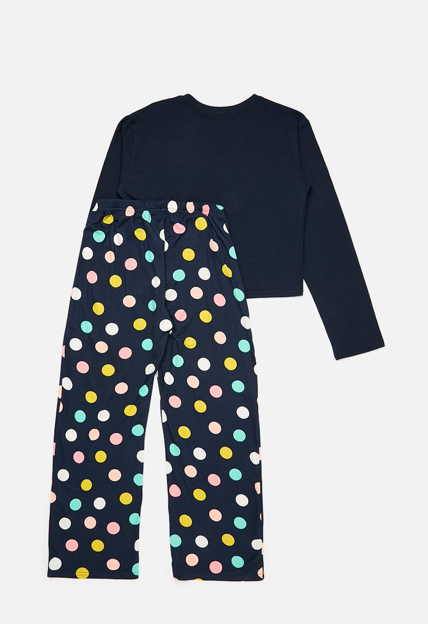 Pop Candy - Pj set -navy/polka dot