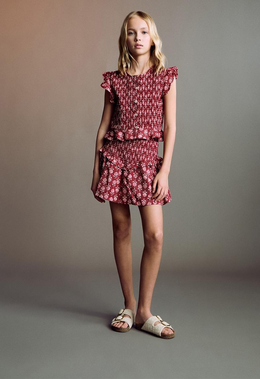 MANGO - Skirt bombai - medium red