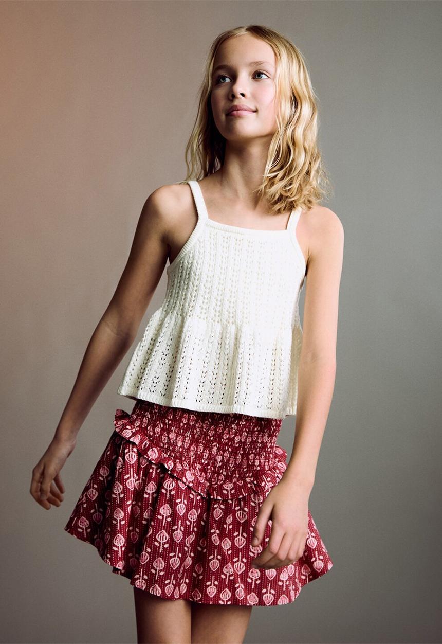 MANGO - Skirt bombai - medium red