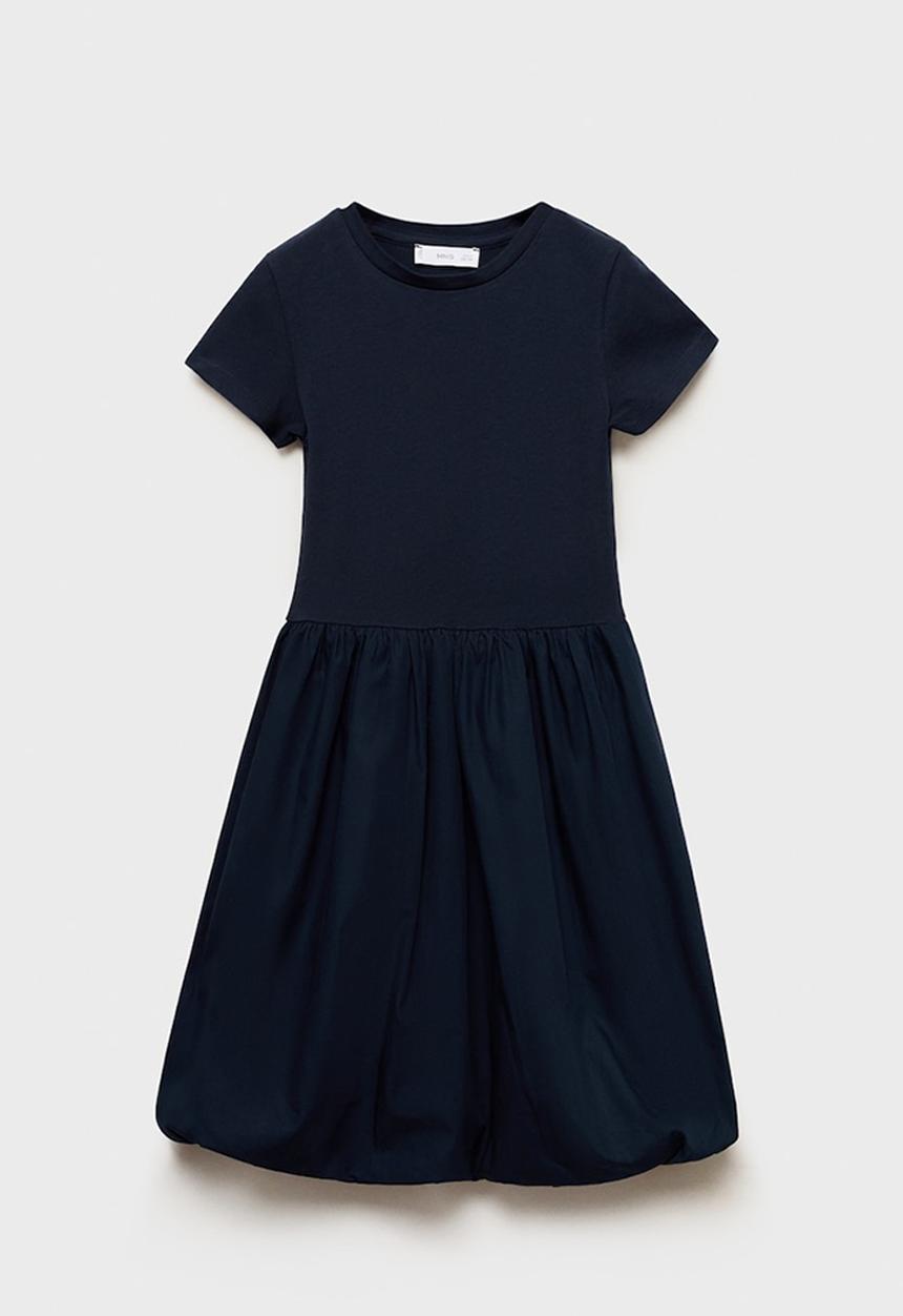 MANGO - Dress balloon - navy