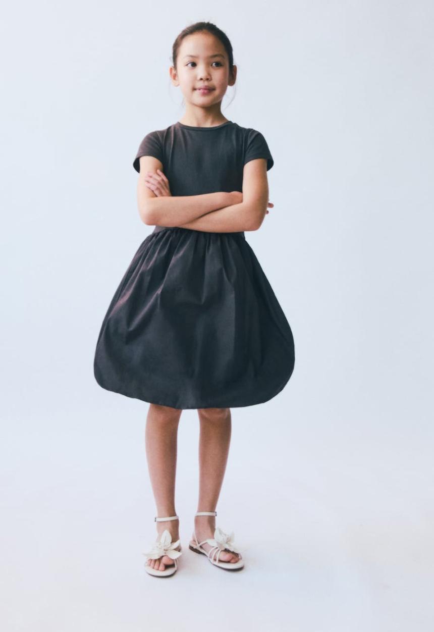MANGO - Dress balloon - charcoal