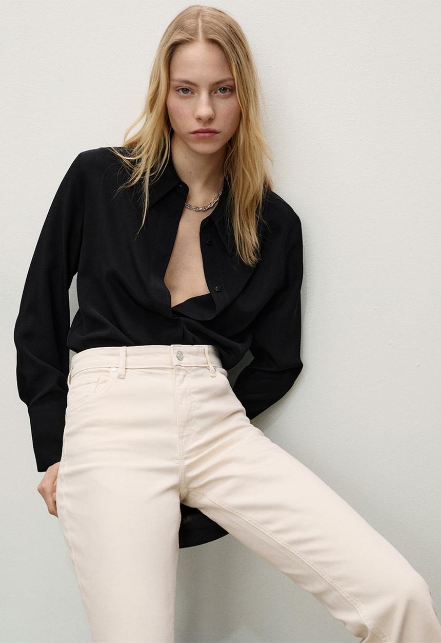MANGO - Jeans Sienna - Light Beige