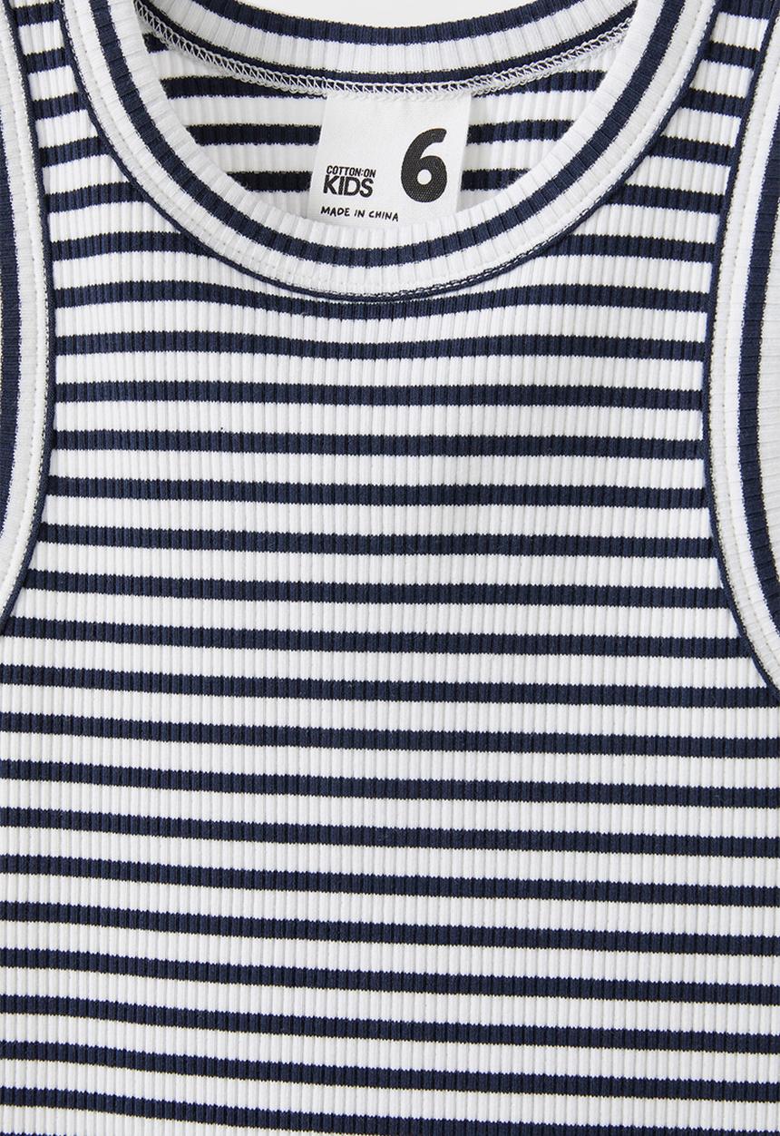Cotton On - Eleanor tank - squid ink/vanilla stripe