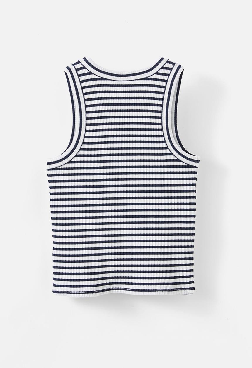 Cotton On - Eleanor tank - squid ink/vanilla stripe