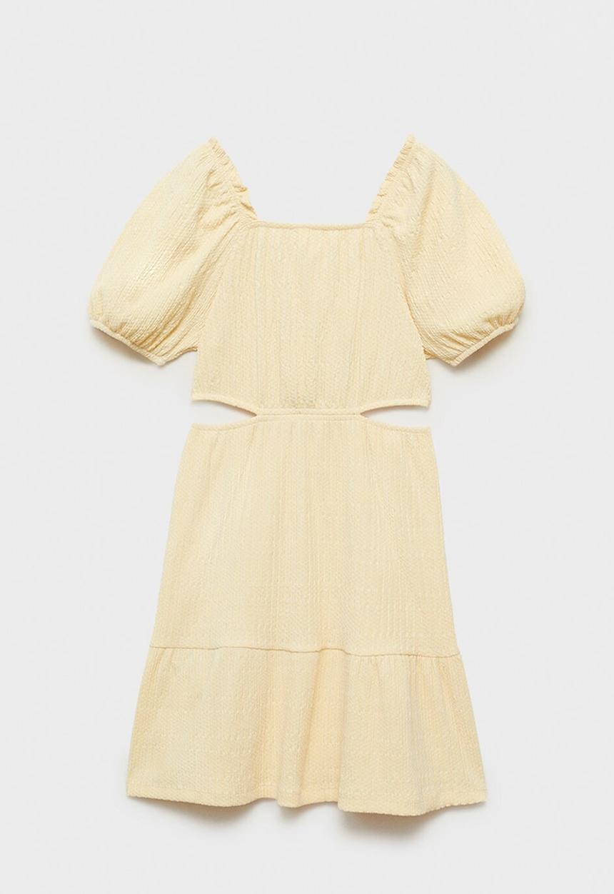 MANGO - Dress pie - light pastel yellow