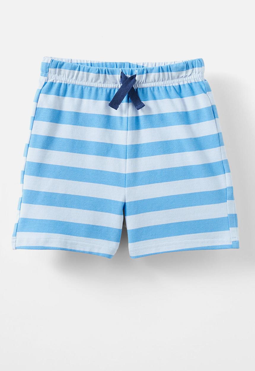 Cotton On - Jordan short sleeve pyjama set - bobbi stripe dawn blue/deep sea blue