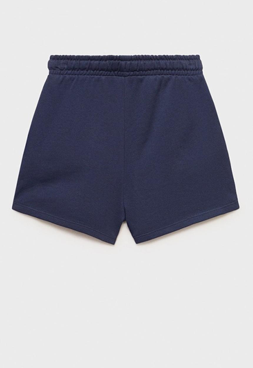 MANGO - Shorts lea - navy