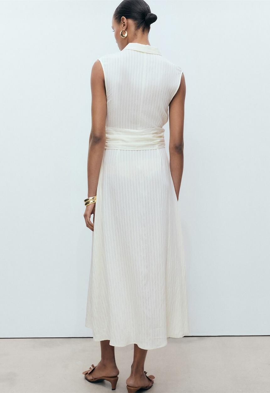 MANGO - Dress Sero - Light Beige