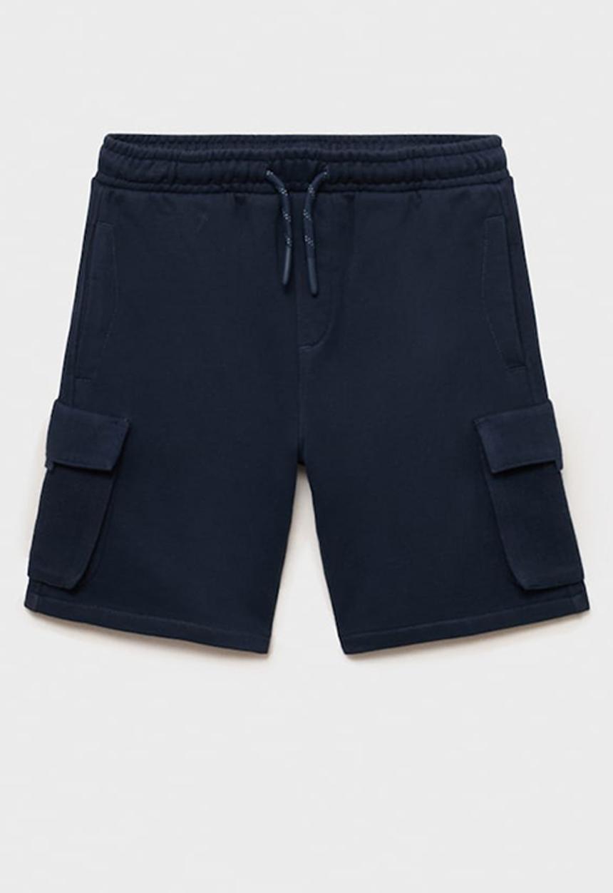 MANGO - Bermudas cargos - navy
