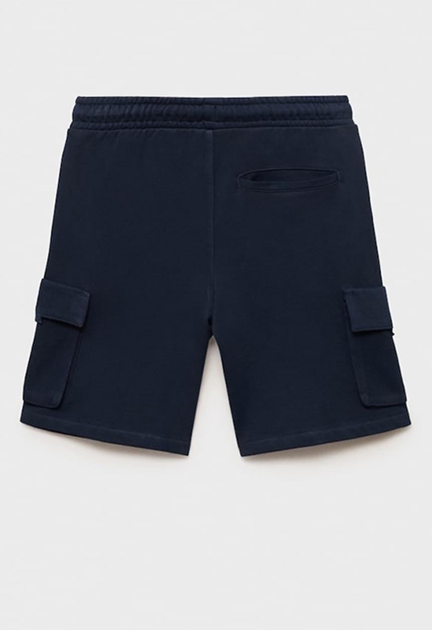 MANGO - Bermudas cargos - navy