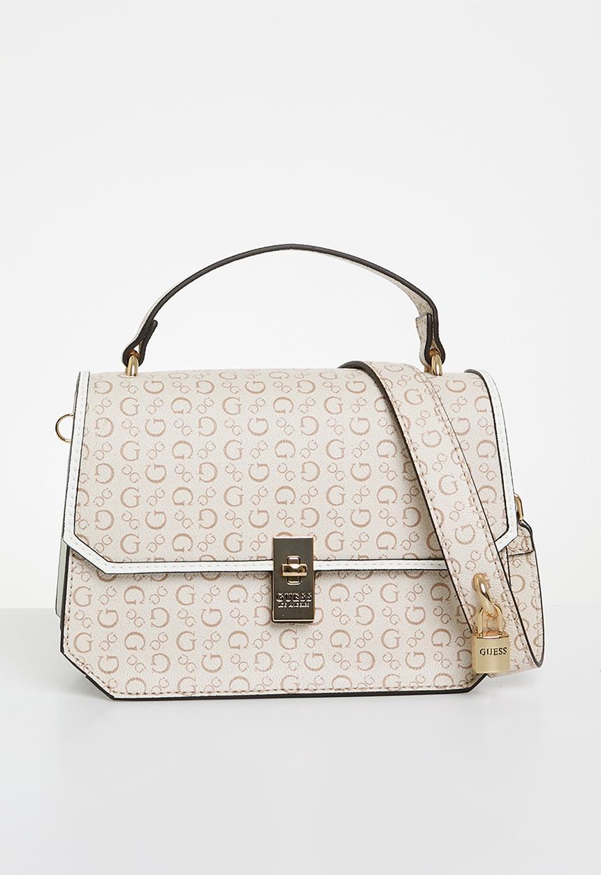 GUESS - Lowen top handle crossbody bag - beige