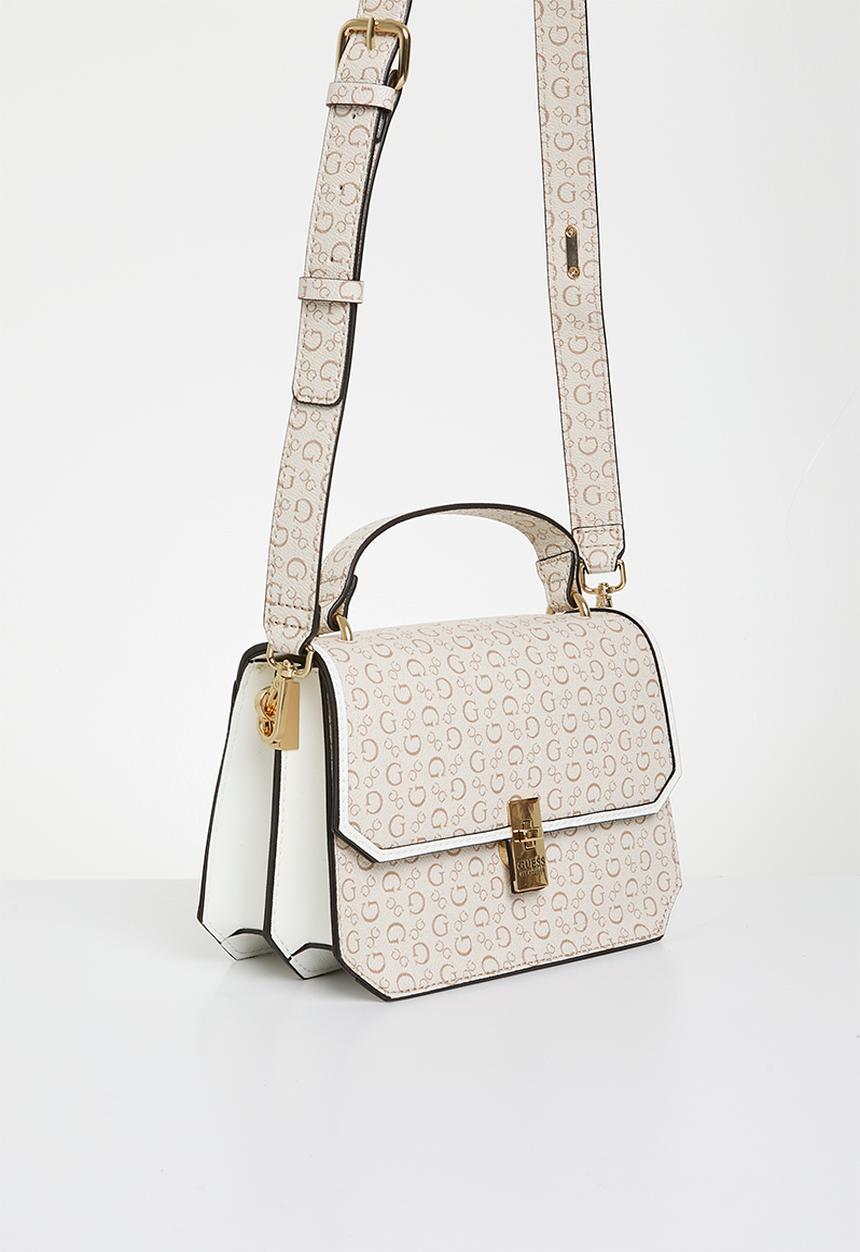 GUESS - Lowen top handle crossbody bag - beige