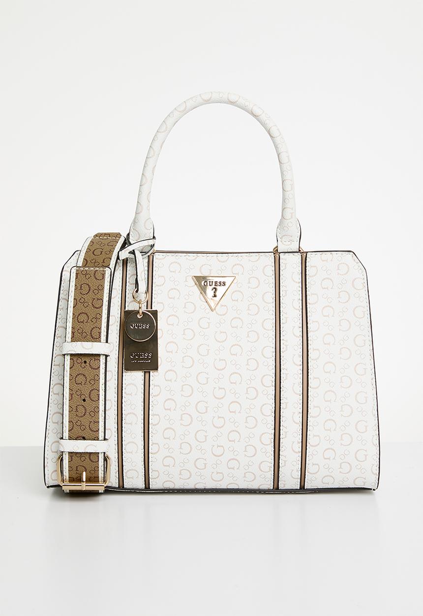 GUESS - Cassian satchel tote bag - white