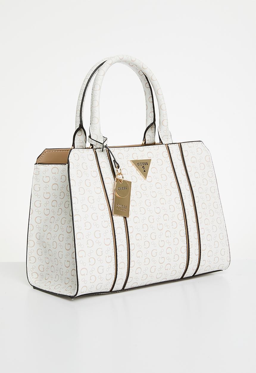 GUESS - Cassian satchel tote bag - white