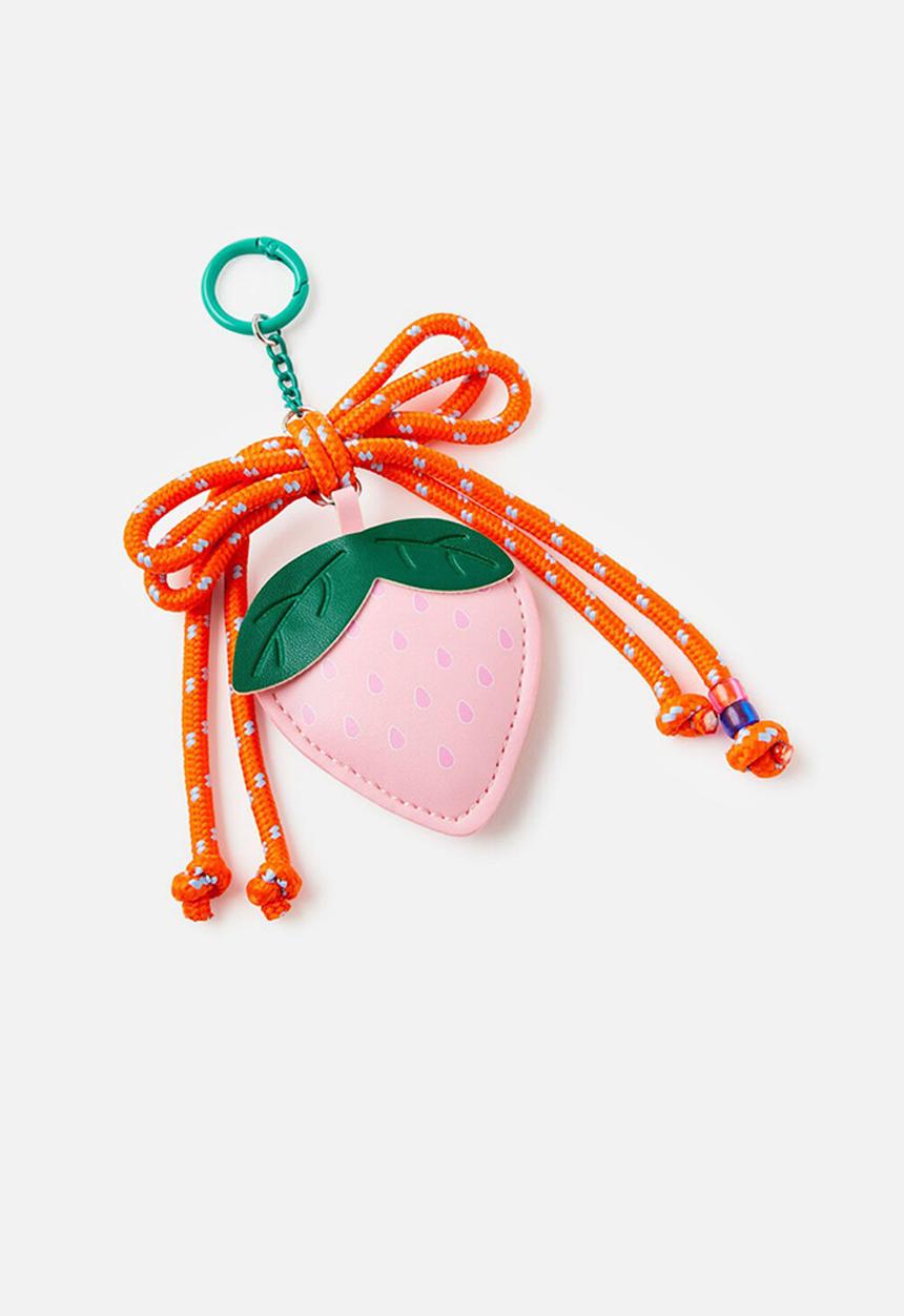 Cotton On - Brooklyn Bag Charm - Carrot/Strawberry