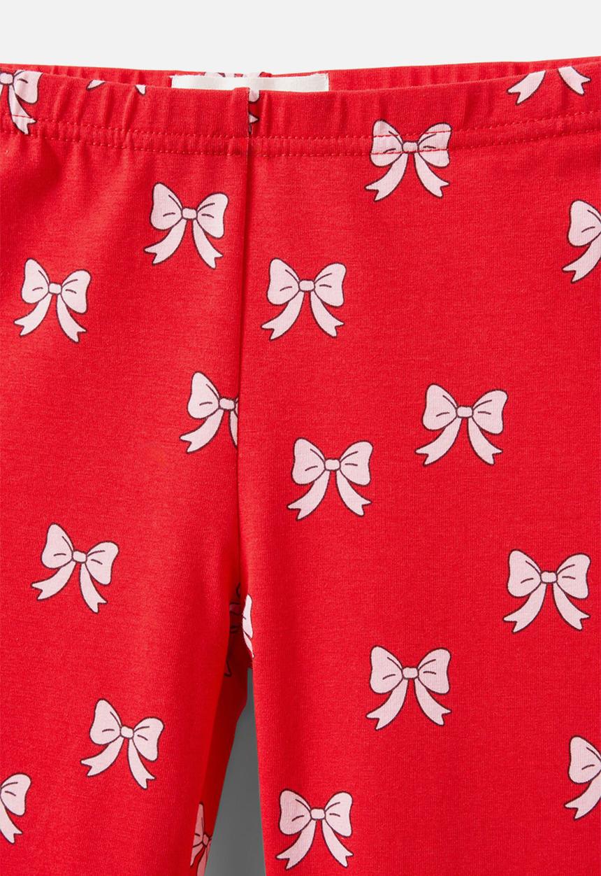 Cotton On - Huggie tights - varsity red/bows