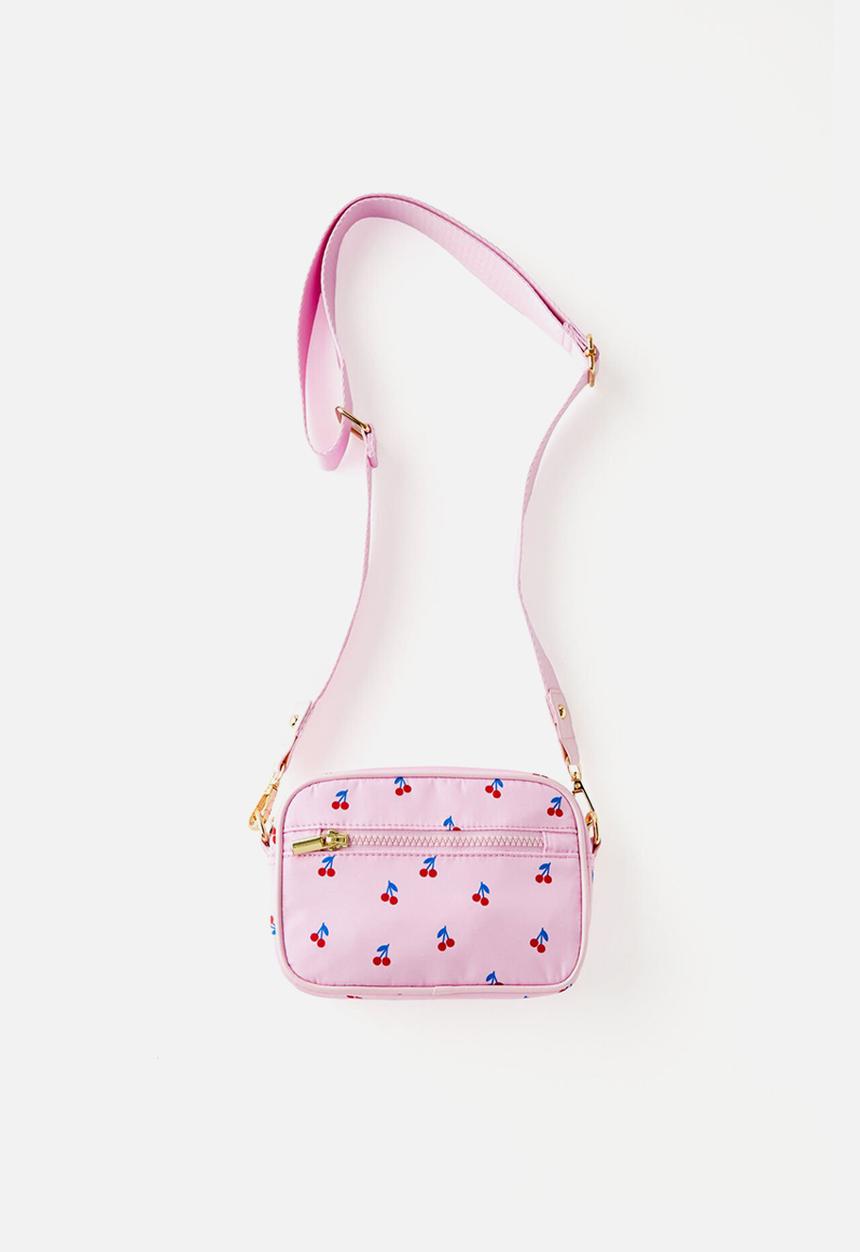 Cotton On - Catie Camera Bag - Fairy Pink/Cherries