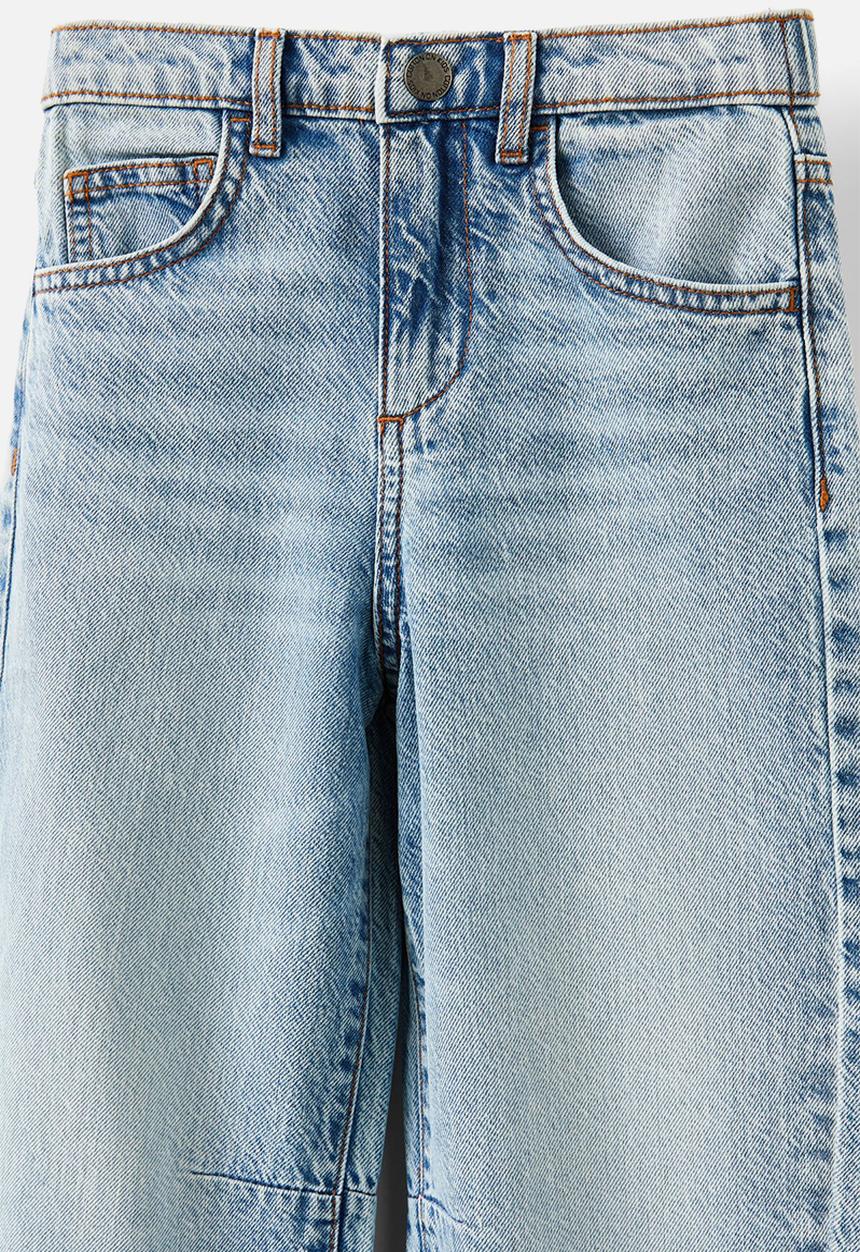Cotton On - Unisex barrel leg denim jean - airlie light blue