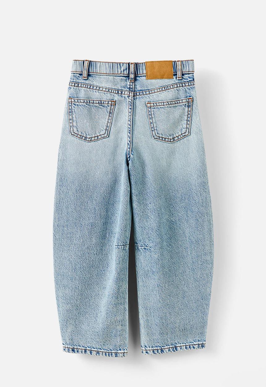 Cotton On - Unisex barrel leg denim jean - airlie light blue