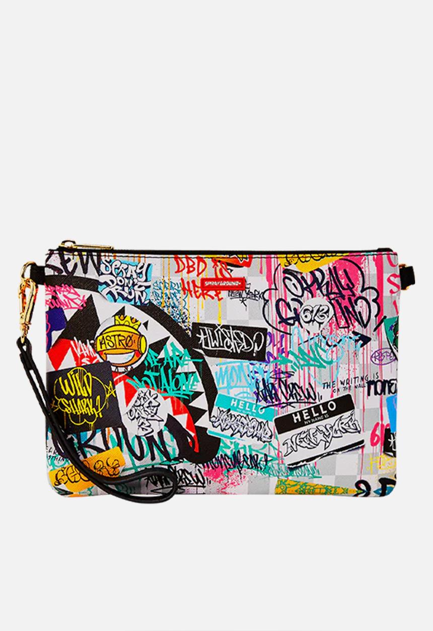 Sprayground - Sharks In Paris The Rizz (Cream) Crossbody Clutch bag-multi