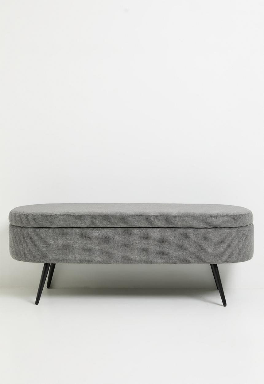 Sixth Floor - Remy storage ottoman-charcoal