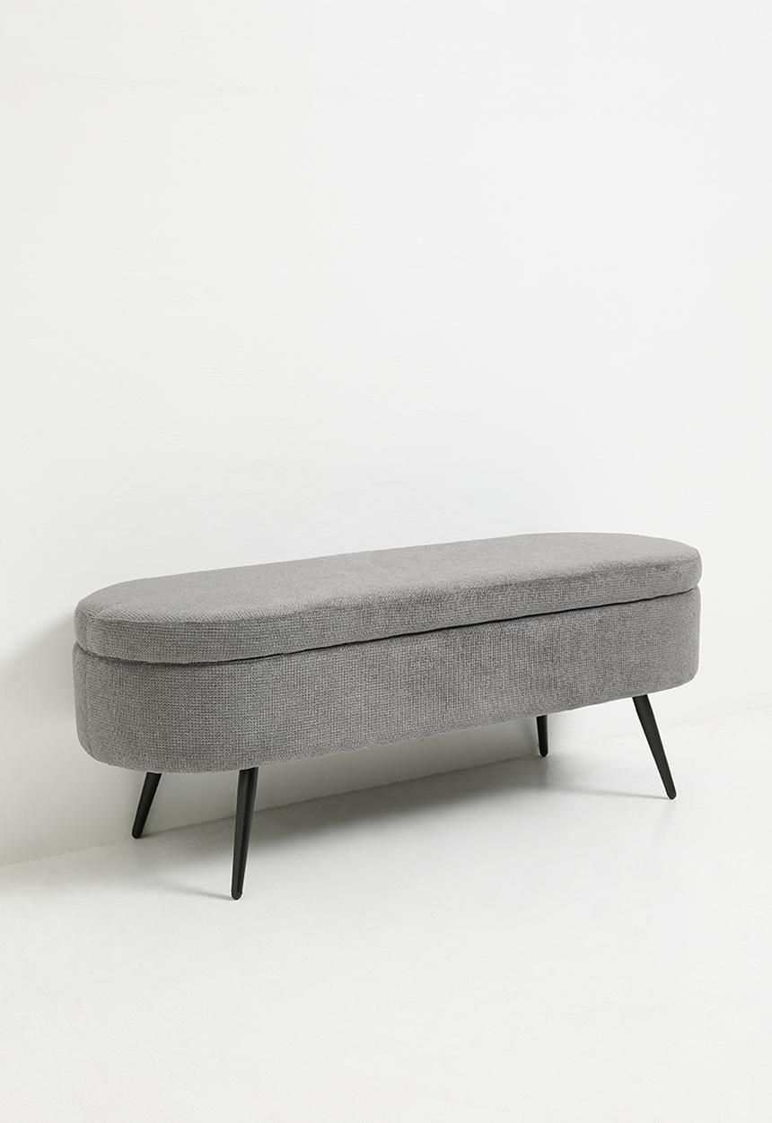 Sixth Floor - Remy storage ottoman-charcoal