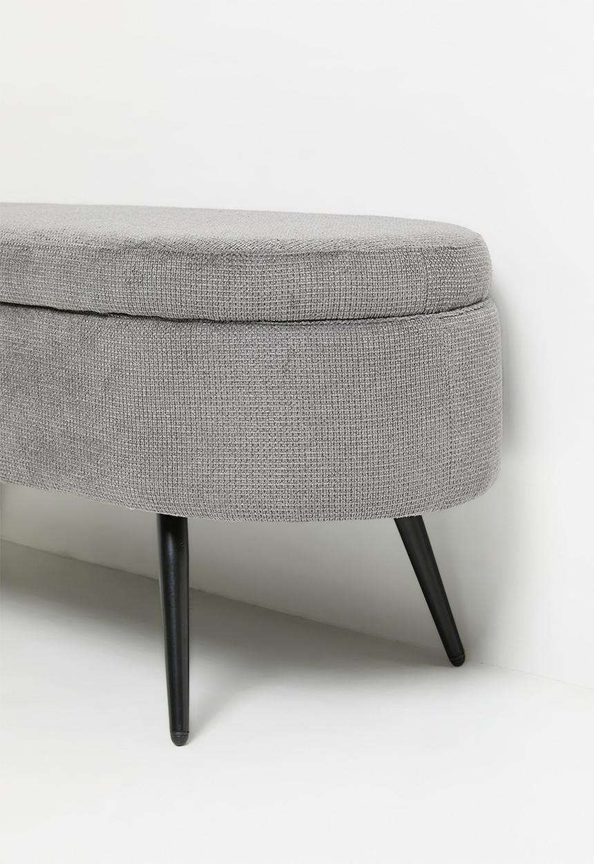 Sixth Floor - Remy storage ottoman-charcoal