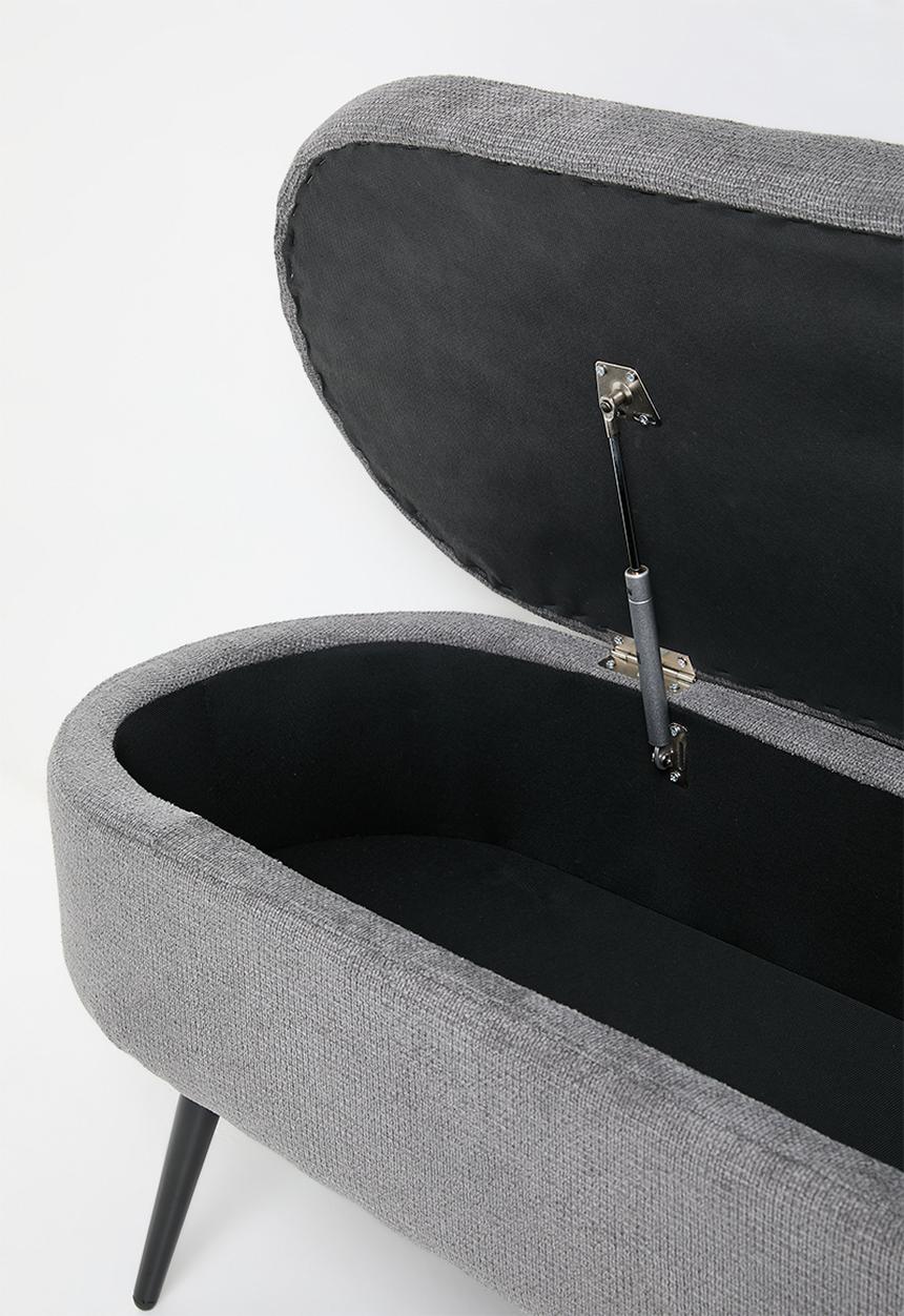 Sixth Floor - Remy storage ottoman-charcoal