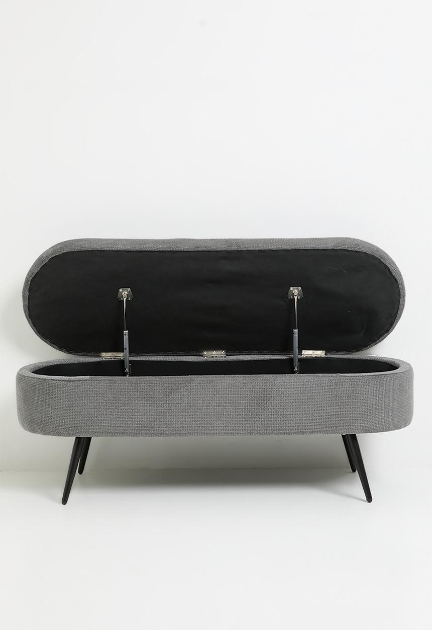 Sixth Floor - Remy storage ottoman-charcoal