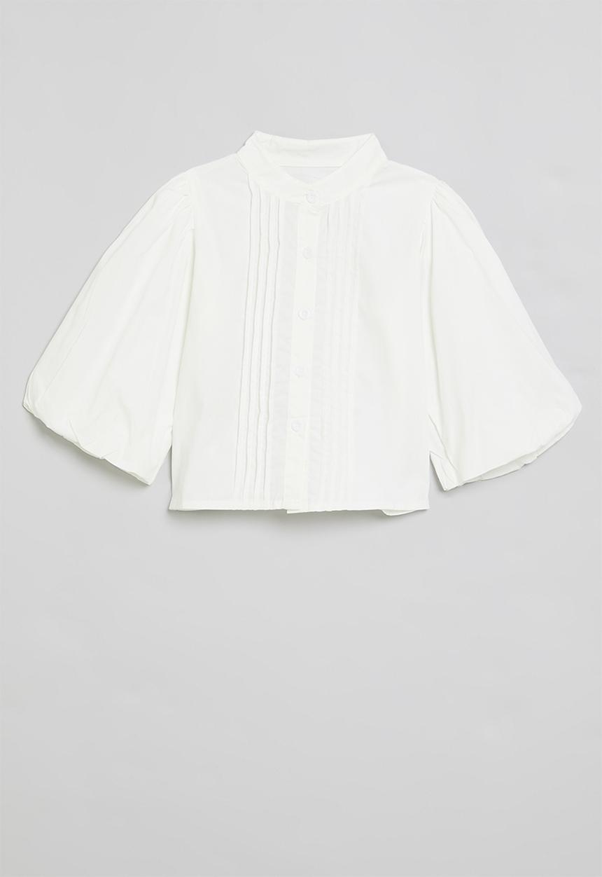 Pop Candy - Puff sleeve shirt - white