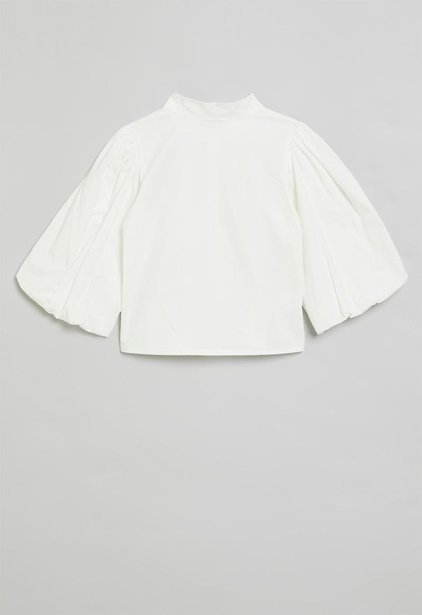 Pop Candy - Puff sleeve shirt - white