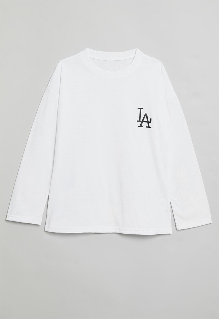 Pop Candy - Long sleeve crew neck tee - white