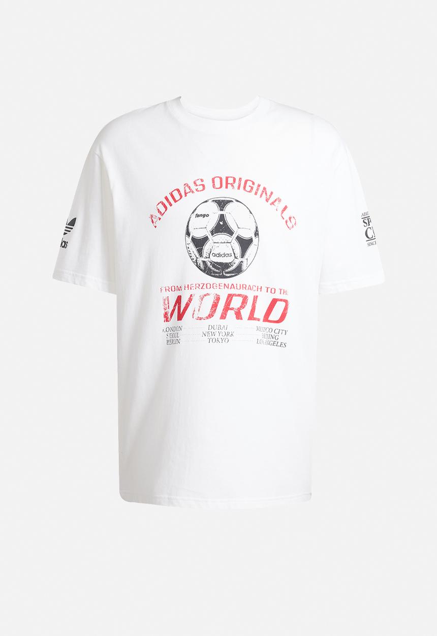 adidas Originals - 90s Football Graphic Tee - White