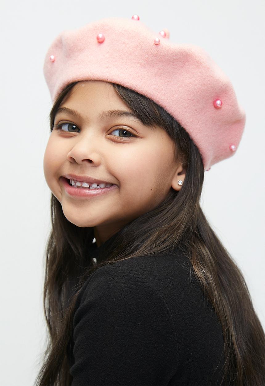 Pop Candy - Pearl décor beret-pink