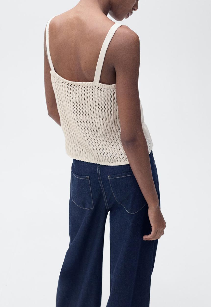 MANGO - Top Coqueto - Light Beige