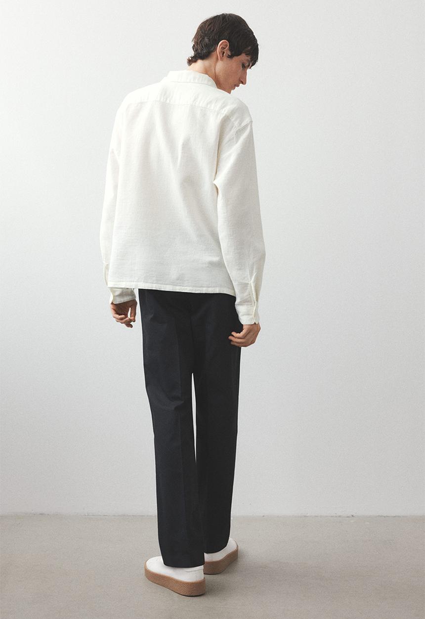H&M - Regular fit textured shirt - white