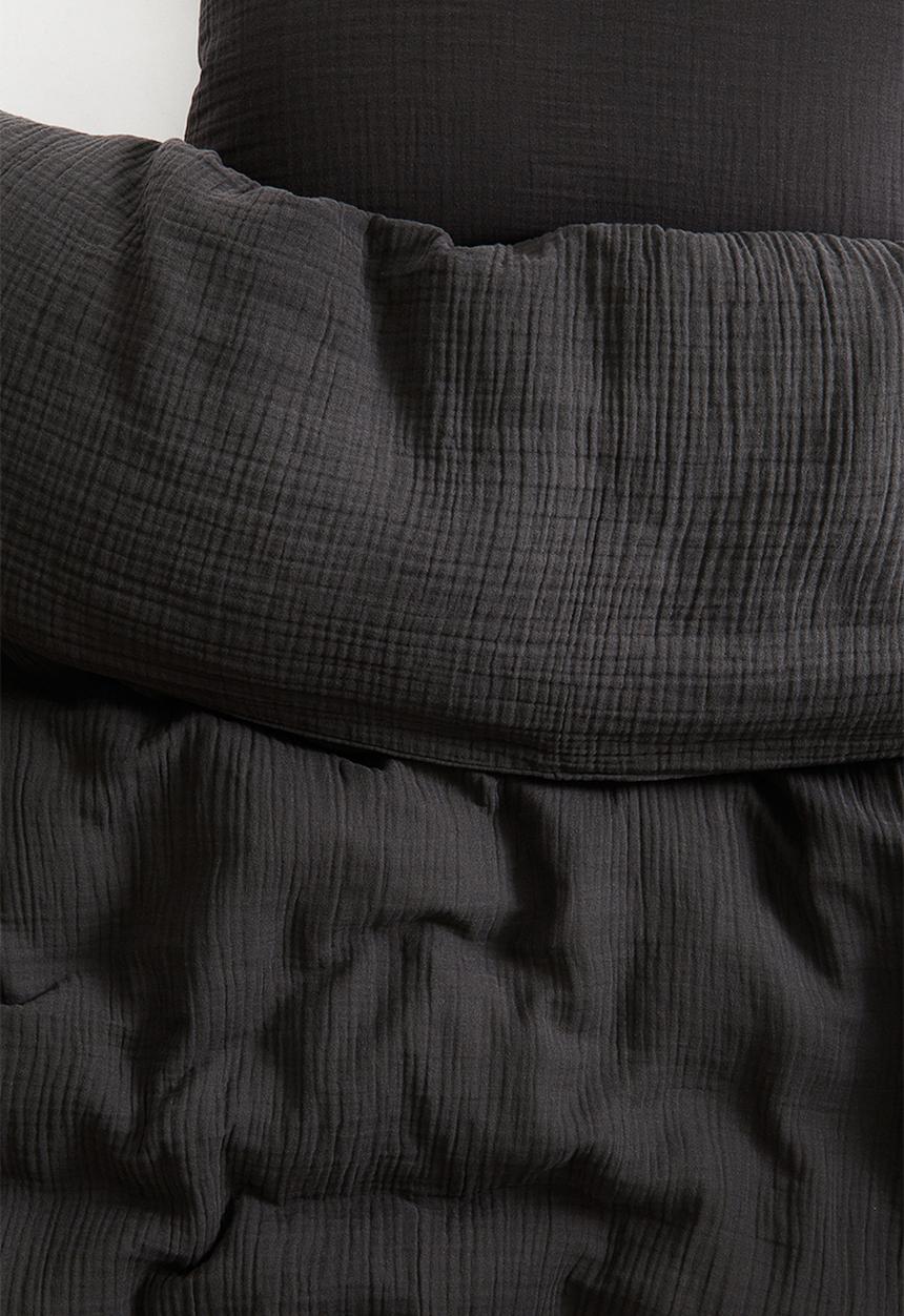 H&M - Muslin single duvet cover set - grey