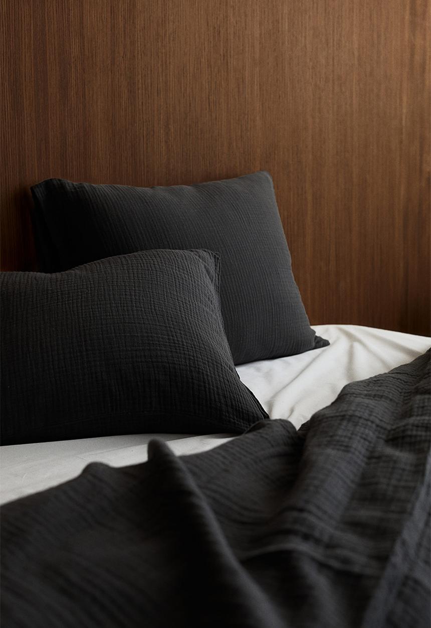 H&M - Muslin single duvet cover set - grey