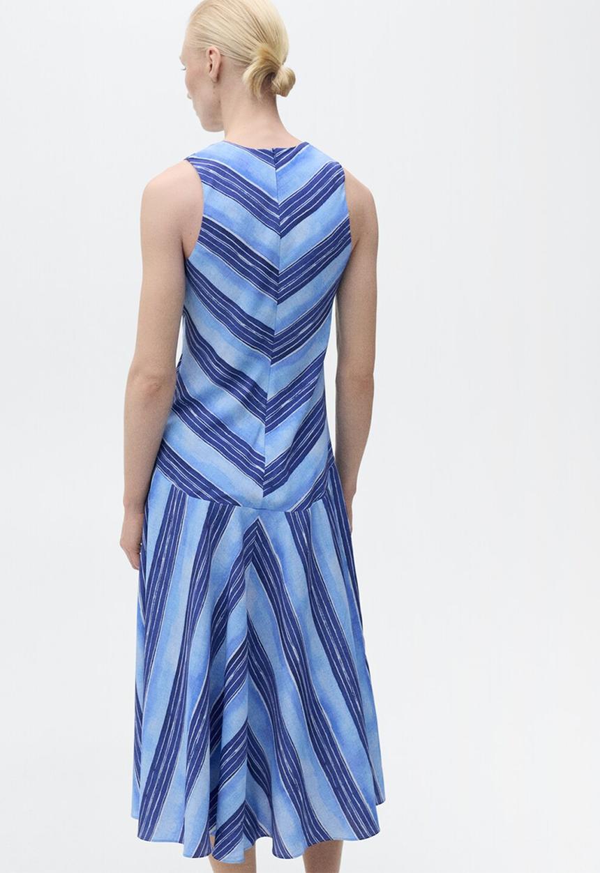 MANGO - Dress Celeste - Medium Blue