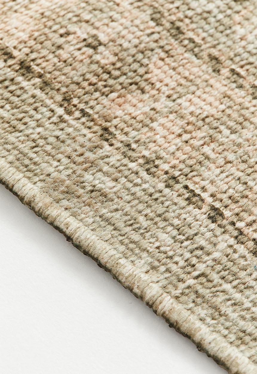 H&M - Fringed patterned rug - light dusty green/patterned