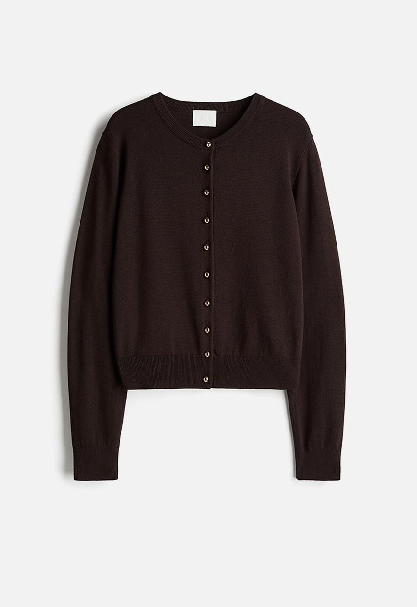 H&M - Knitted cardigan - dark brown
