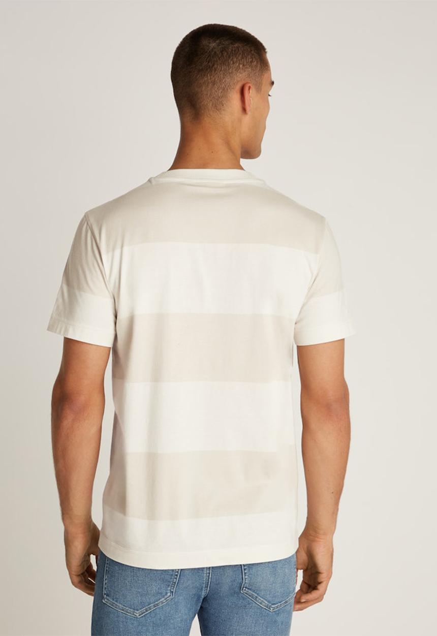Calvin Klein - Woven Label Regular Tee - Moonbeam/Ivory