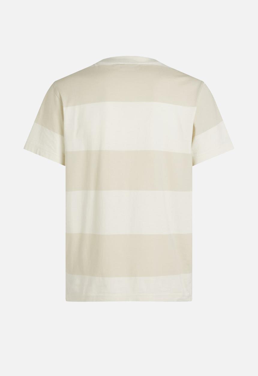 Calvin Klein - Woven Label Regular Tee - Moonbeam/Ivory