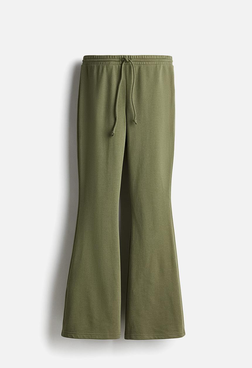 H&M - Flared joggers - khaki green