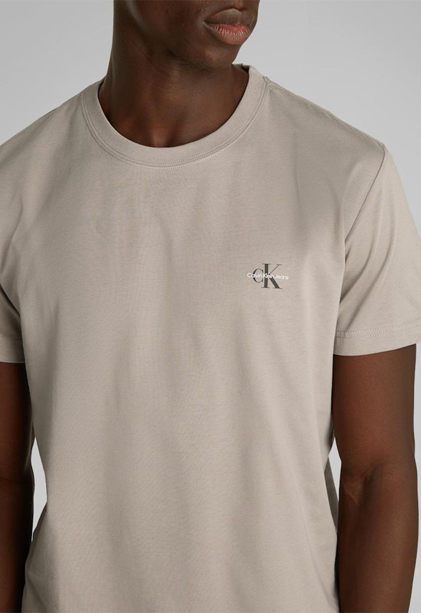 Calvin Klein - 2 Pack Monologo T-Shirt - Rock Ridge/Bright White