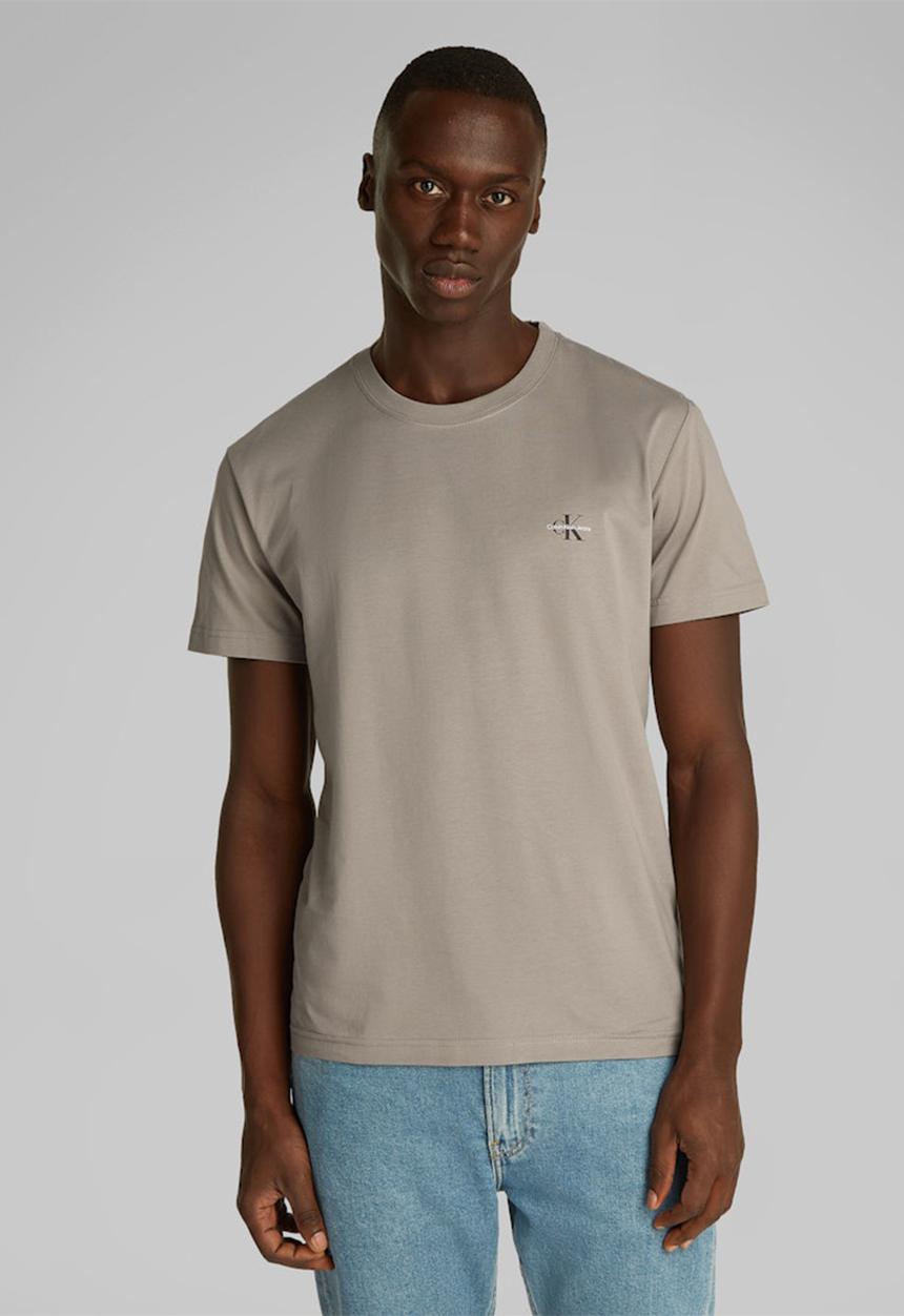 Calvin Klein - 2 Pack Monologo T-Shirt - Rock Ridge/Bright White
