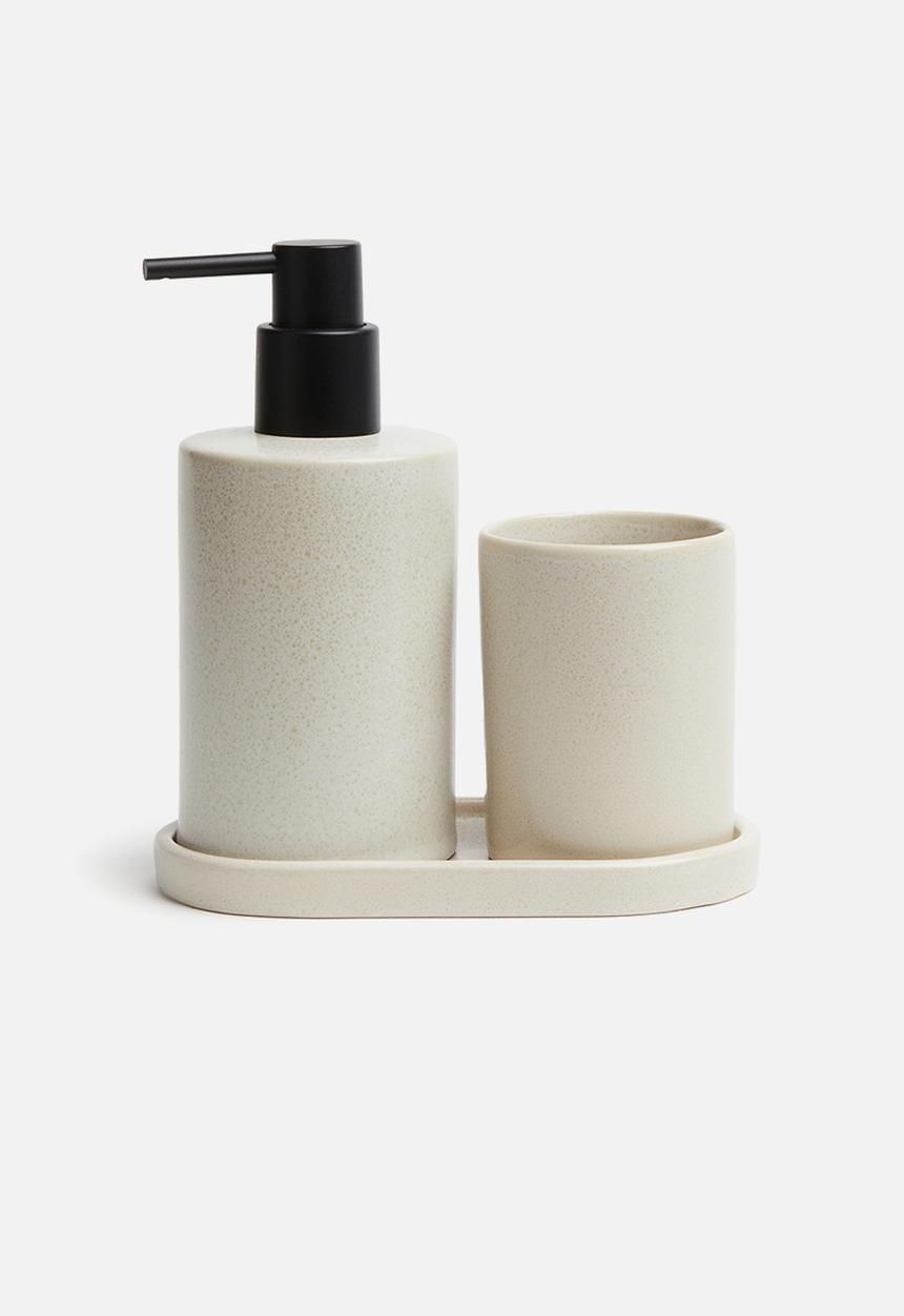 H&M - Stoneware soap dispenser -ight beige