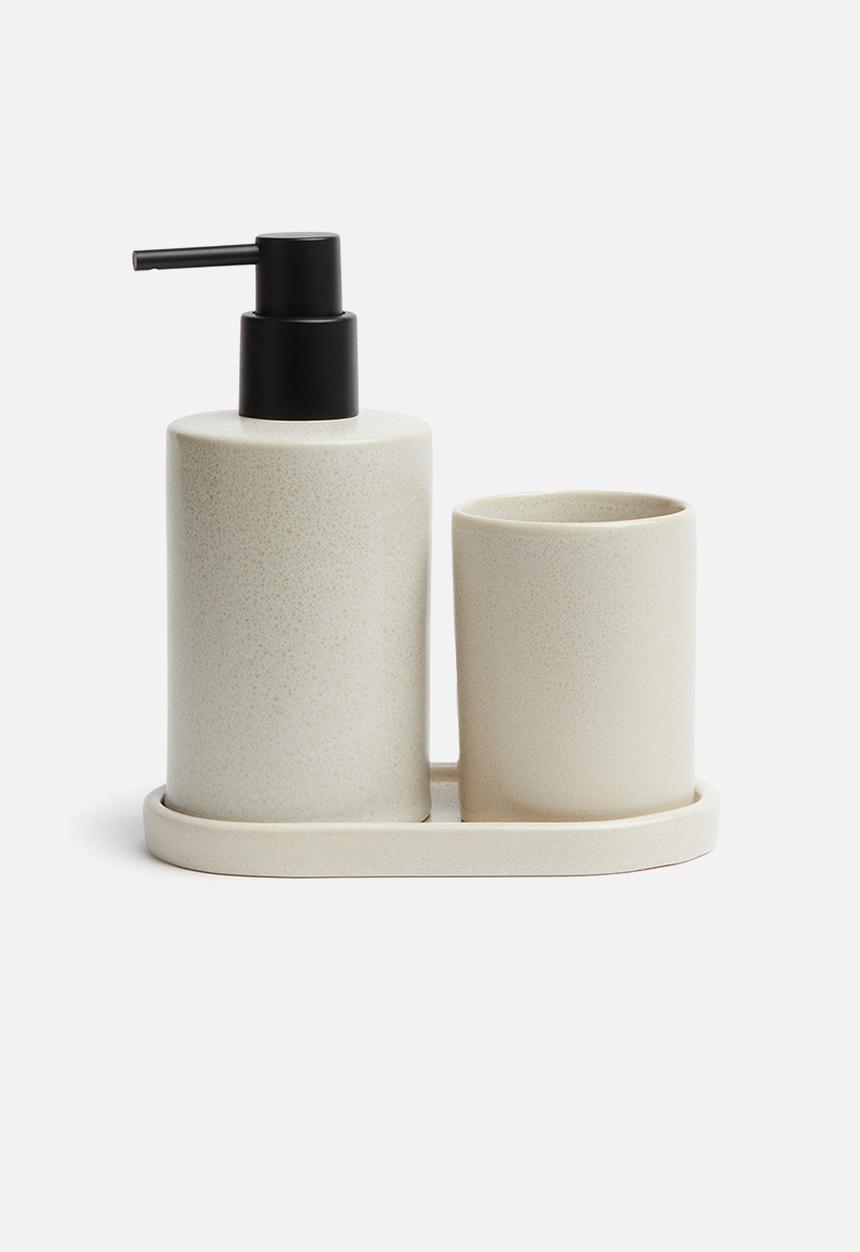H&M - Stoneware toothbrush mug - beige